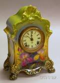 Royal Bonn Le Farge Ceramic Cased Ansonia Mantel Clock