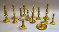 Collection of Fourteen Assorted Brass Candlesticks