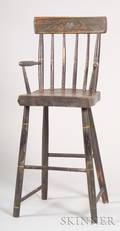Childs Painted and Stencildecorated Windsor High Chair