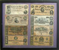 Eight framed 1864 Confederate Richmond notes