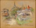 Edward Wilbur Dean Hamilton American 18641943 A Quiet Street in Nantucket