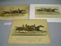 Five N Currier and Currier  Ives Handcolored Lithograph Race Horses Prints