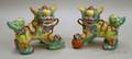 Pair of Chinese Export Porcelain Foo Dog Figures