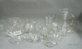 Anchor Hocking Colorless Pressed Manhattan Pattern Glass Partial Service