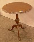 Chippendalestyle Carved Mahogany Piecrust Tilttop Tea Table