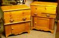 Two Victorian Pine Cottage Commodes