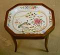 Chinese Export Porcelain Famille Rose Platter Inset Occasional Table
