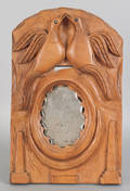 Carved maple mirror 19th c
