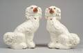 Pair of Staffordshire Pottery King Charles Spaniels