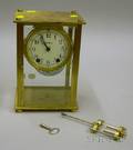 Seth Thomas Brass and Glass Mantel Clock
