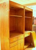 Pair of Walnut Veneer Bookcases