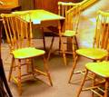 Colonial Revival Maple Dropleaf Kitchen Table with a Set of Four Windsorstyle Braceback Side Chairs
