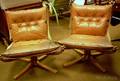 Pair of Modern Leather Upholstered Bentwood Chairs