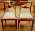 Pair of Federal Carved Mahogany Side Chairs