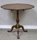 Chippendalestyle Carved Mahogany Piecrust Tilttop Tea Table