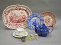 Eleven Pieces of Assorted English and Staffordshire Transfer Decorated Ceramics