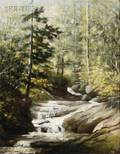 Harrison Bird Brown American 18311915 Woodland Waterfall