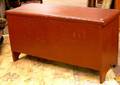 Redpainted Pine Blanket Chest