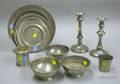 Ten Pewter Table Items
