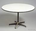 Charles Eames Attributed White Laminatetop Steel Dining Table