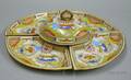 Fivepiece EnglishContinental Handpainted Ceramic Supper Set