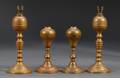 Two Pair of Brass Table Lamps