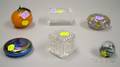Six Art Glass Paperweights