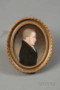 American School 19th Century Portrait of a Young Gentleman
