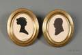 Pair of Silhouette Portraits of Zilpha and Stephen Longfellow