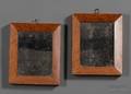 Pair of Paintdecorated Framed Mirrors