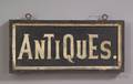 Painted Wooden Antiques Trade Sign