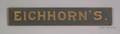 Painted Wooden EICHHORNS Trade Sign