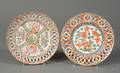 Two Reticulated Chinese Export Porcelain Plates