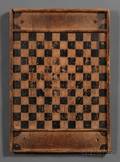 Painted Wooden Checkerboard