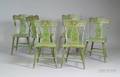 Set of Six Greenpainted Chairs