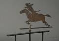 Copper Indian on Horseback Silhouette Weathervane