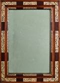 Continental ivory inlaid mirror
