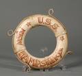 USS New Hampshire Painted Wooden Life Preserver Picture Frame