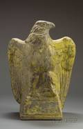 Yellowpainted Cast Zinc Eagle Figure