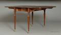 Federal Mahogany Carved Dining Table with Concave Skirt