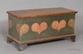 Paintdecorated Pine Dower Chest