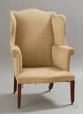 Federal Cherry Carved Upholstered Easy Chair