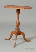 Federal Birch Octagonaltop Carved Candlestand