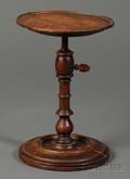 Turned Mahogany Adjustable Tabletop Candlestand
