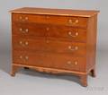Federal Cherry Inlaid Chest of Four Drawers