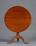 Chippendale Walnut Carved Tilttop Tea Table on Claw and Ball feet