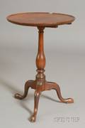 Chippendale Walnut Circular Dishedtop Tilttop Candlestand