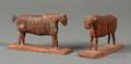 Pair of Carved and Painted Ox Figures