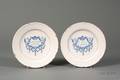 Two Blue and White Delftware Merryman Plates