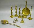 Group of Brass Hearth Items and Accessories